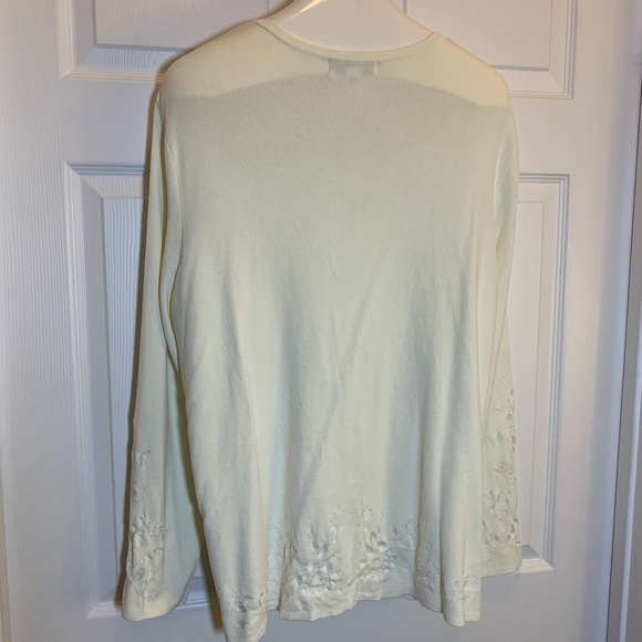 August Max Cream Sweater Cardigan Size 2X - Picture 5 of 7